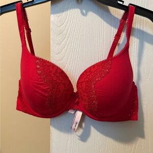 Victoria's Secret Vibrant Red Lace Bra